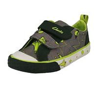 Clarks Foxing Lo Kid Textile Canvas in Standard Fit Size 10.5 Grey