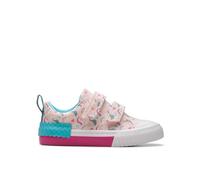 Clarks Foxing Myth T Pink Kids toddler girls trainers 7648-56F in a Plain Textile in Size 5.5
