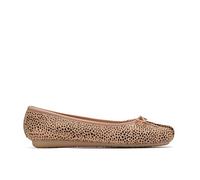 Clarks Women's Freckle Ice Animal Print Slip Ons, Ballet Pumps in Brown | Size: 4-Standard Fit Clarks Brown 4-Standard Fit