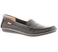 Clarks Freckle Walk Women's Black Leather Flat Shoes, Size: 4.5