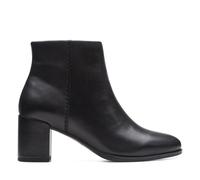 Clarks Freva55 Zip Leather Boots In Black Wide Fit Size 8