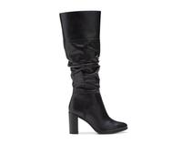 Clarks Freva 85 Slouch Black Leather Knee High Boots Black 6.5-Standard Fit