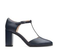Clarks Women's Freva85 Bar Pump, Navy, 7 UK