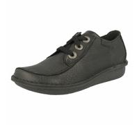 Clarks Women's Funny Dream Derbys, Black Black Leather, 6.5 UK