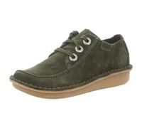 Clarks Funny Dream Womens Dark Green Suede, 3.5