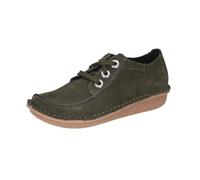 Clarks Funny Dream Womens Dark Green Suede, 5