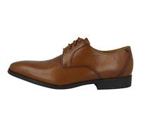 Clarks Gilman Lace Leather Shoes in Dark Tan Wide Fit Size 7½