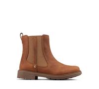 CLARKS Girls Astrol Orin K Chelsea Boot, Tan Leather, 1.5 UK