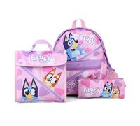 Clarks Girls Bluey Heart Set Pink Combination Backpack