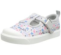 Clarks Girls City Dance T. Sneaker, Silver Combi, 6 UK Wide