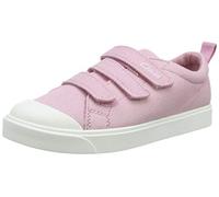 Clarks Girls' City Vibe K Trainers, Pink Canvas, 32 EU Weit