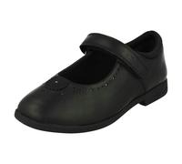 Clarks Girls Clarks Cut Out Star Detailed Mary Jane Shoes Magic Step Bar - Black Leather - UK 9.5 Child - F