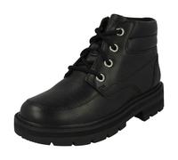 Clarks Girls Clarks Lace Up Detailed Ankle Boots Prague Zip - Black - UK 1 Child - G