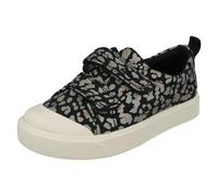 Clarks Girls Clarks Pattern Detailed Canvas Shoes City Bright - Navy Combi - UK 7.5 Infant - G