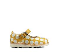 Clarks Girl's Crown Jump Ballet Flats, Yellow Yellow Interest Yellow Interest, 6.5 UK Child Wide
