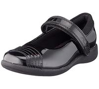 Clarks Girl's Etch Beam Ballet Flat, Black Black Patent, 7 UK Child