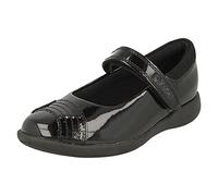 Clarks Girl's Etch Beam K Ballet Flat, Black, 12 UK Child