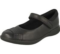 (Black, UK 12 Child) Girls Clarks Rainbow Detailed School Shoes Etch Beam