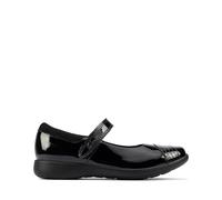 Clarks Girl's Etch Beam K Ballet Flat, Black Pat, 13.5 UK Child