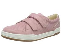 Clarks Girl's Fawn Solo Sneaker, Light Pink Leather, 1 UK Narrow