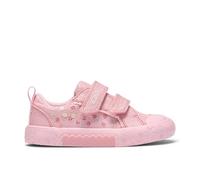 Clarks Girls Foxing Gleam Toddler Pink Canvas Canvas,Riptape