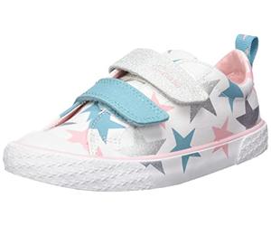 Clarks Girl's Foxing Lo K. Sneaker, Cotton Combi, 8 UK Wide