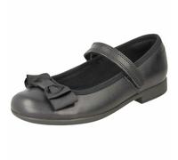 (Black, UK 10.5 Child) Girls Clarks Formal/School Shoes Scala Tap - H Fit