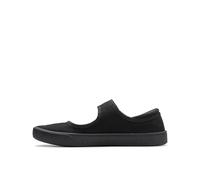 Clarks Girl's Hopper Go Ballet School Shoes, Black Fabric, 2.5 UK Child