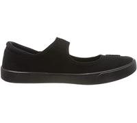Clarks Girls Hopper Go Ballet School Shoes, Wide Fit Black Fabric, 10.5 UK Child