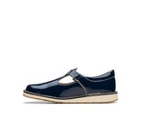 Clarks Girls Joyful Skip K. Ballet Flat, Navy Patent, 10.5 UK