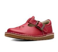 Clarks Girls Joyful Skip T. Ballet Flat, Red Leather, 5 UK Child