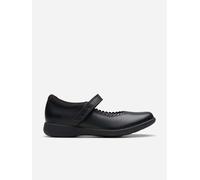 Clarks Girls Leather Etch Pure Shoes in Black - Black - EU 33.5 - UK 1.5