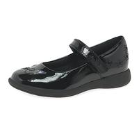 Clarks Girls Mary Jane School Shoes Etch Space K - Black Patent Leather - UK Size 1F - EU Size 33 - US Size 1.5M