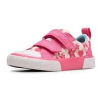 Clarks Girls Playprints Floral Starfish Design Canvas Shoes Foxing Shell K- Pink Canvas - UK Size 11G - EU Size 29 - US Size 11.5W