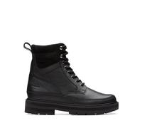 Clarks Girls Prague Top K. Half Length Boots, Black (Black Leather), 12 UK
