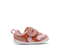 Clarks Girls Roamer Sky Toddler Pink Combination Pre Walker,Trainers,Riptape