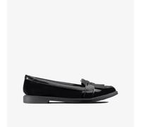 Clarks Girls Scala Bright K Black Pat Shoes - Size 1_5_wide