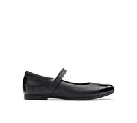 Clarks Girls Scala Gem Kid Black Leather Mary Jane Leather School