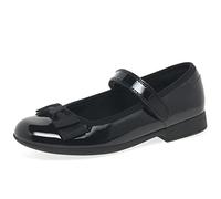 Clarks Scala Tap Girls School Shoes 10.5 UK Child Narrow Black Patent