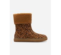 Clarks Girls Suede Leopard Cove Snug Boots in Brown - Brown - EU 32 UK 13