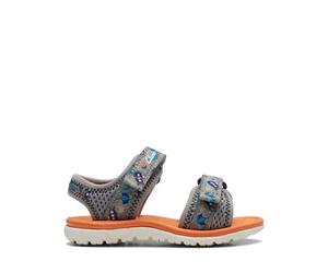 Clarks Girls' Surfing Tide KSandal, gray, 20 EU Schmal