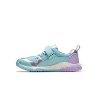 Clarks Girls Tidal Shell K. Sneaker, Light Blue Combi, 13 UK