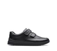 Clarks Goal Style Youth Leather Shoes in Black Standard Fit Size 5.5