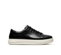 Clarks Goswell Tie Black Leather Trainers,lace Up Black 8-Standard Fit
