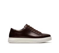 Clarks Goswell Tie Brown Leather Trainers,lace Up Brown 8-Standard Fit