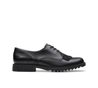 Clarks Griffin Mabel 2 Black Leather Derby Shoes,lace Up Black