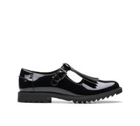 Clarks Griffin Mia 2 Black Patent T Bar Shoes Black