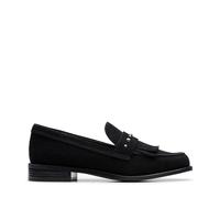 Clarks Hana Loafers BLACK SUEDE SIZE 3