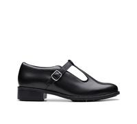 Clarks Havisham Bar Leather Shoes in Black Size 5