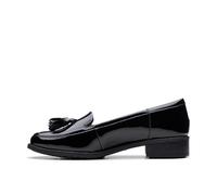 Clarks Women's Havisham Edge Loafer, Black Pat, 8 UK